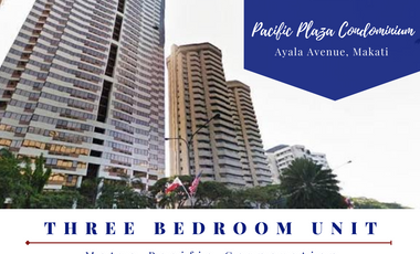 Good Deal: Fully-furnished Three Bedroom Unit in Pacific Plaza Condominium, Ayala Avenue Makati