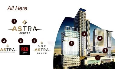 Pre-Selling One Bedroom Condo for Sale at One Astra Place, Banilad, Mandaue City, Cebu
