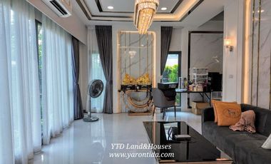 Rent/Sell The City Bangna (new project) size XL, large size, lots of usable space. Luxury detached house, new project, next to Mega-Bangna. Corner plo