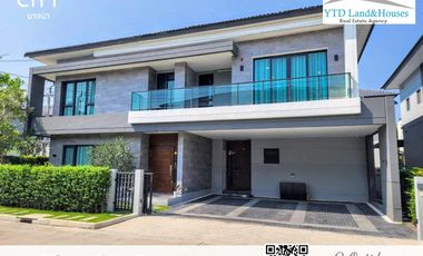 Rent/Sell The City Bangna (new project) size XL, large size, lots of usable space. Luxury detached house, new project, next to Mega-Bangna. Corner plo