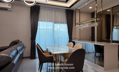 Rent/Sell The City Bangna (new project) size XL, large size, lots of usable space. Luxury detached house, new project, next to Mega-Bangna. Corner plo