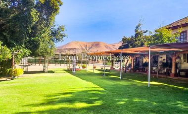 Leon Propiedades arrienda 2ha.con hermosa casa y piscina en sector Los Naranjos, Curacavi.