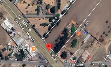 Terreno en venta en carretera camino a Huejotzingo