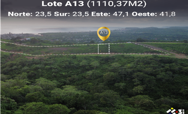 Lote de 1110,37 m2 de oferta en manglaralto