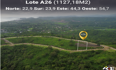Lote de 1127,18 m2 de oferta en manglaralto