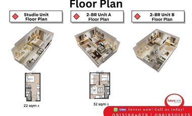 Facing amenities Studio Unit (2nd floor) at Futura One Condo Dagupan