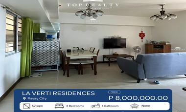 2 BR Condo for Sale in La Verti Residences at Pasay City