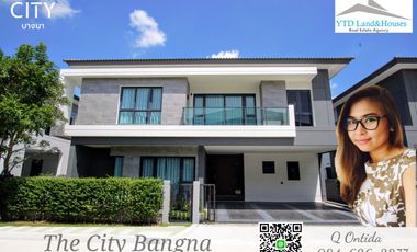 For Rent ​​​​The City Bangna L Size, Luxury detached house, New project, Next to Mega-Bangna 130,000 Baht/month (Fully furnished)