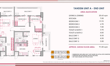 The Atherton 3BR unit balcony Ready for Occupancy for Sale in Sucat Parañaque DMCI Homes