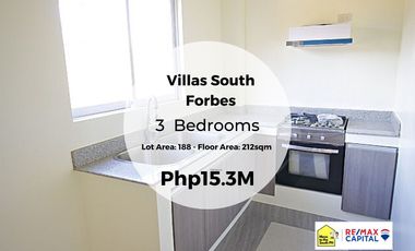 Villas South Forbes Cavite 3 Bedrooms House and Lot for Sale!