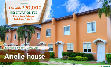 2 storey- 2 Bedroom End Unit Townhouse in Camella Toril, Bato, Davao City