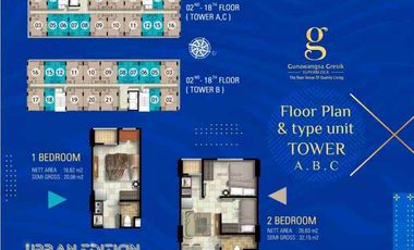 Apartemen 2 BR jual  murah Gunawangsa Gresik