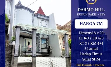 Rumah Bebas Banjir Full Furnish Darmo Hill Dukuh Pakis Surabaya dekat Mayjen Sungkono Satelit
