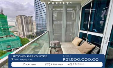 2 Bedroom 2BR for sale Condo in BGC, Taguig at UPTOWN PARKSUITES