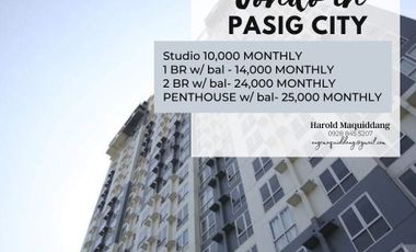 Condo in Ortigas Pasig 25,000 monthly For Sale 2 Bedrooms 58 sqm with balcony