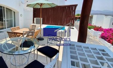 V410 Villa en Venta 2 recámaras amplia terraza y jacuzzi  Porto Ixtapa