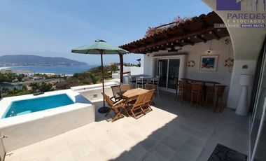 V410 Villa en Venta 2 recámaras amplia terraza y jacuzzi  Porto Ixtapa