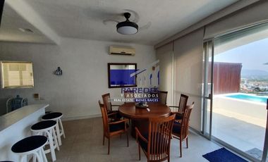 V410 Villa en Venta 2 recámaras amplia terraza y jacuzzi  Porto Ixtapa