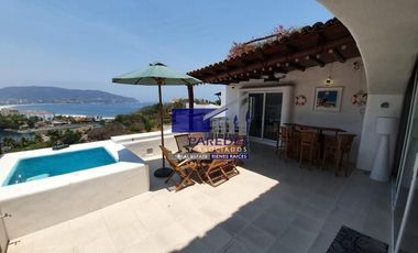 V410 Villa en Venta 2 recámaras amplia terraza y jacuzzi  Porto Ixtapa