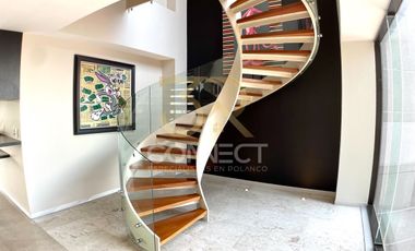 Departamento en Renta en Polanco 3R/3B/2E -Balcón - Family Room - 520m2