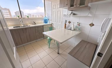 Arriendo departamento amoblado 3 dormitorios Parque Brasil, Antofagasta, Incluye GC