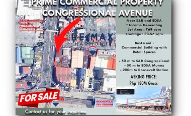 FOR SALE: PRIME COMMERCIAL PROPERTY – CONGRESSIONAL AVENUE Near S&R and EDSA