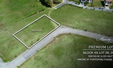 569 SQM Premium Lot for sale in Amore at Portofino Daang Reyna