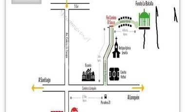 SE VENDE TERRENO LADERA DE CERRO LA BATALLA ,CALERA DE TANGO DE 5.500 M2 EN  UF 900   $35.500.000