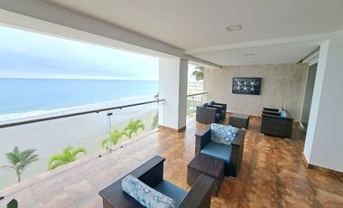 Departamento 2 dormitorios amoblado frente al mar en venta, sector Mall del Pacífico Manta
