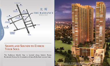 FOR SALE:  RFO 40 sqm 1BR Condo Unit With Balcony along Roxas Boulevard at The Radiance Manila Bay