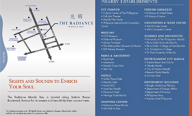 FOR SALE:  RFO 40 sqm 1BR Condo Unit With Balcony along Roxas Boulevard at The Radiance Manila Bay