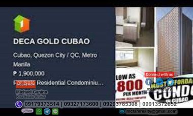Discover City Living at Its Best: Rent to Own Condo in Cubao Quezon City, Steps away from MRT Cubao Station!