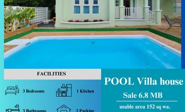 SALE Newly renovated pool villa 3Bedrooms 3 Bathrooms, land 372sqm, 6,800,000Baht, near Kad Farang