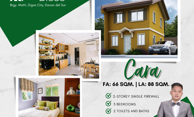 3 BEDROOM + 2 TOILETS AND BATHS IN CAMELLA DIGOS - PRE SELLING
