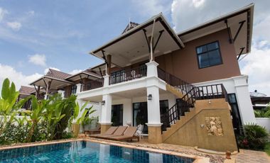 Popular 4-bedroom private pool villa near Aonang beach for rent in Krabi