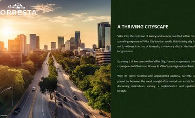 FORRESTA LOT FOR SALE IN VILLAR CITY  ALABANG MCX