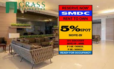 SMDC GRASS RESIDENCES Condo for Sale  in SM North Edsa , Quezon City Near in Trinoma Malls, NLEX and MRT