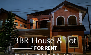 FOR RENT: 3BR House in Ponticelli Gardens 2 for P120K/month