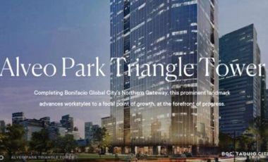 Alveo Park Triangle Tower OFFICE, BGC - 63M, for rent 227k per month