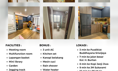 Townhouse Baru Bernuansa Staycation di Kota Palembang Dekat LRT Punti Kayu, JM Sukarami