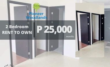 For only P25,000 Month in Edsa Mandauyong Pioneer Woodlands 2 Bedrooms Suite