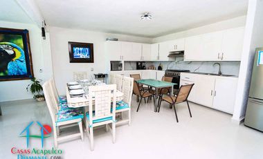 Casa en renta vacacional para 14 personas. Terraza con alberca privada, jardín y salida a la laguna