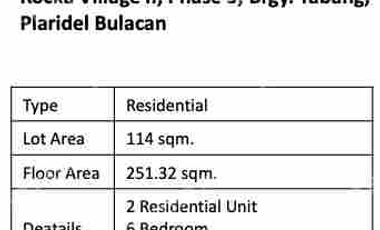 6 BR for sale in Rocka Village - phase 5, Plaridel Bulacan