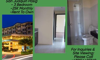 3 BR Condo with Balcony Rent To Own Near Naia and BGC