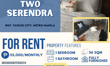 One Bedroom with Parking at cheapest Price for Rent in Two Serendra- BGC🏢✨