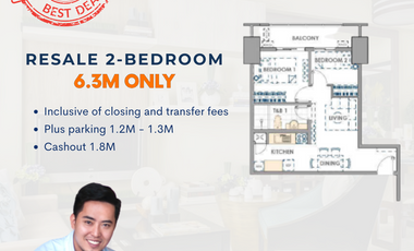 Fairlane Residences 2BR Two Bedroom 3 mins to BGC FOR SALE C057D