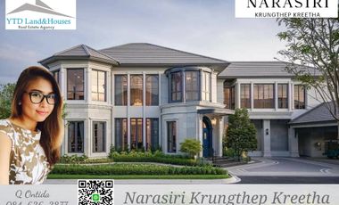 Luxury house for sale, beautiful, luxurious, new and large, Narasiri Krungthep Kreetha 98 M.THB