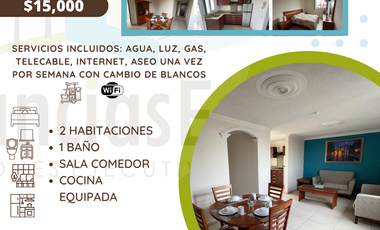 DEPARTAMENTO AMUEBLADO EN RENTA CHAPULTEPEC MORELIA PARA EJECUTIVOS