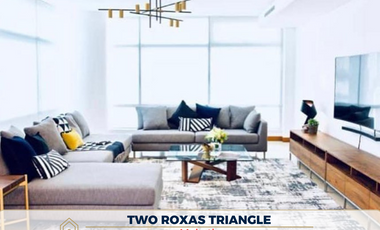 For Sale: 3 Bedroom Unit Facing Amenities in Two Roxas Triangle, Makati