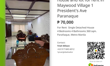 house and lot for rent in Maywood Village 1 President's Ave Paranaque